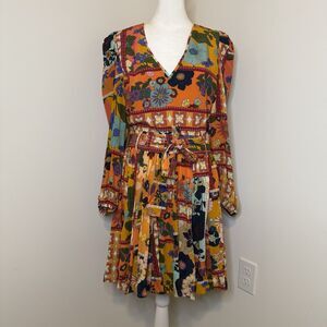 Laroque Emma Dress Size Large Colorful Fun Longsleeve Boutique